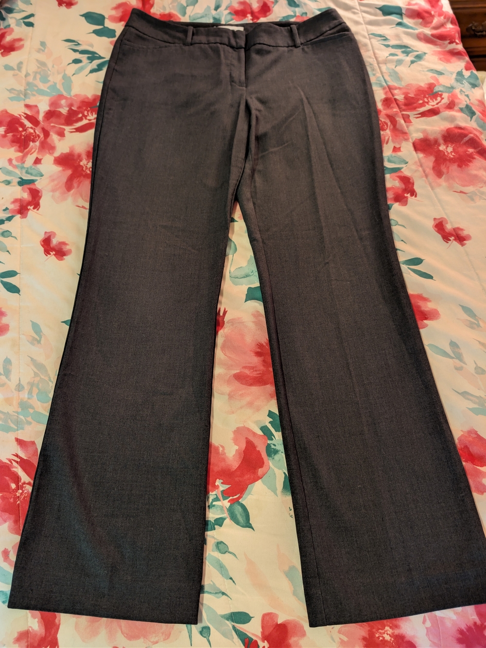 Liz Claiborne Audra Dark Gray Boot Cut Dress Pants